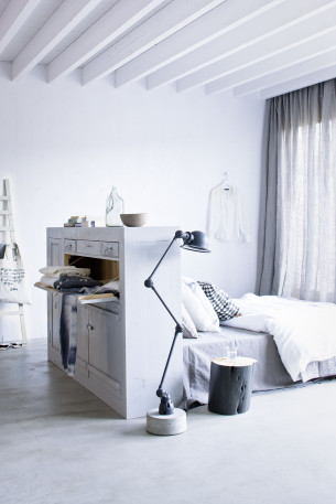 White and Grey Bedroom