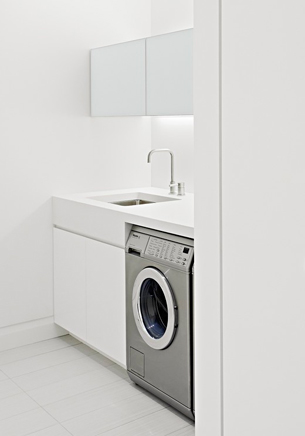 Minimalist Washstand with Embedded washing machine