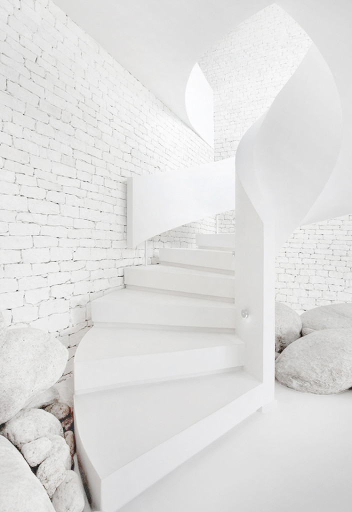White Spiral Stair
