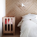 Wood floor and wall bedroom