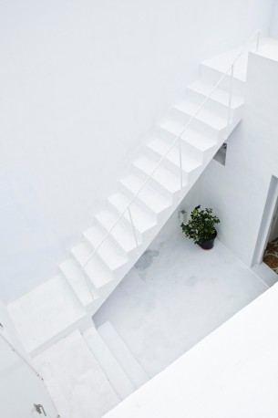 White Outdoor Staircase