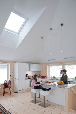 Oblique roof skylight