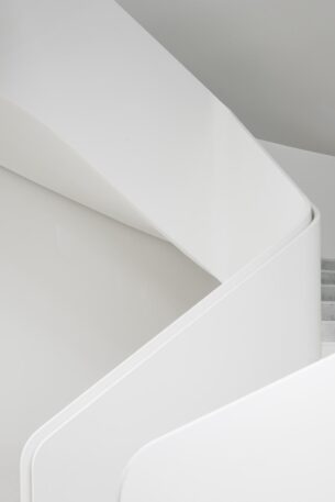 White Sculptural Staircase
